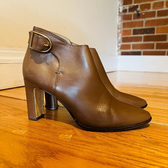 MAX MARA LEATHER BOOTIES Made in Italy EUR 39 US 8.5 - Picture 1 of 16